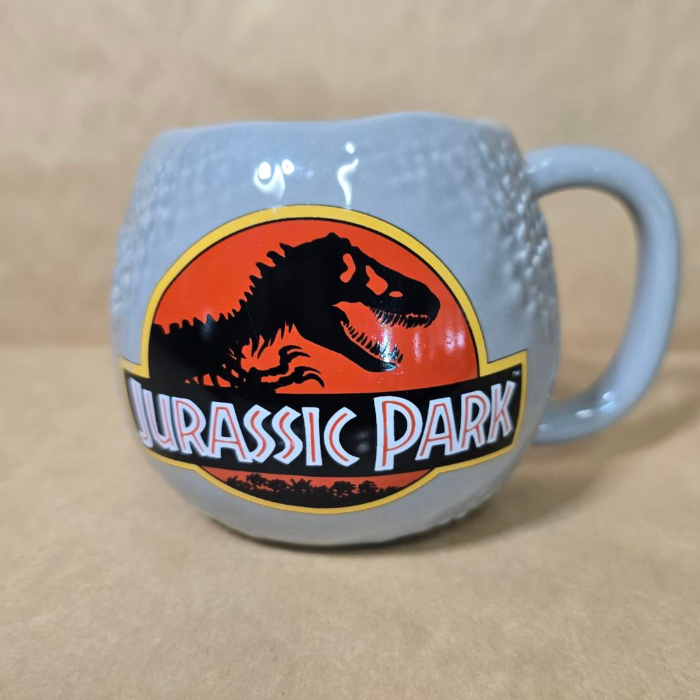 Jurassic Park Surreal Entertainment Mug 2021 Embossed Dinosaur Logo 14oz